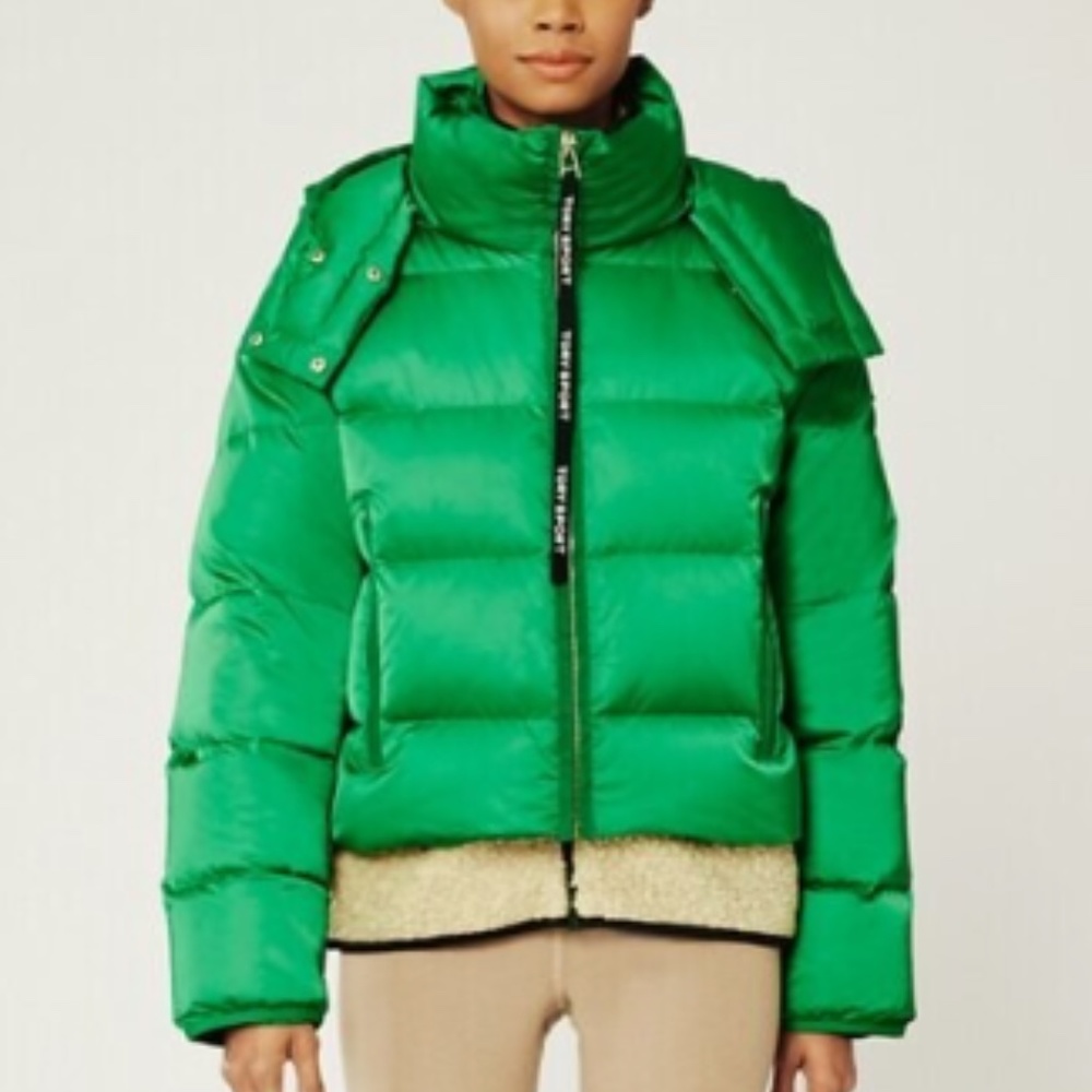 Cropped Performance Satin Down Jacket from Tory Burch